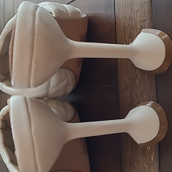 lemonade white quilted slip on heels size 11 - Picture 4 of 6